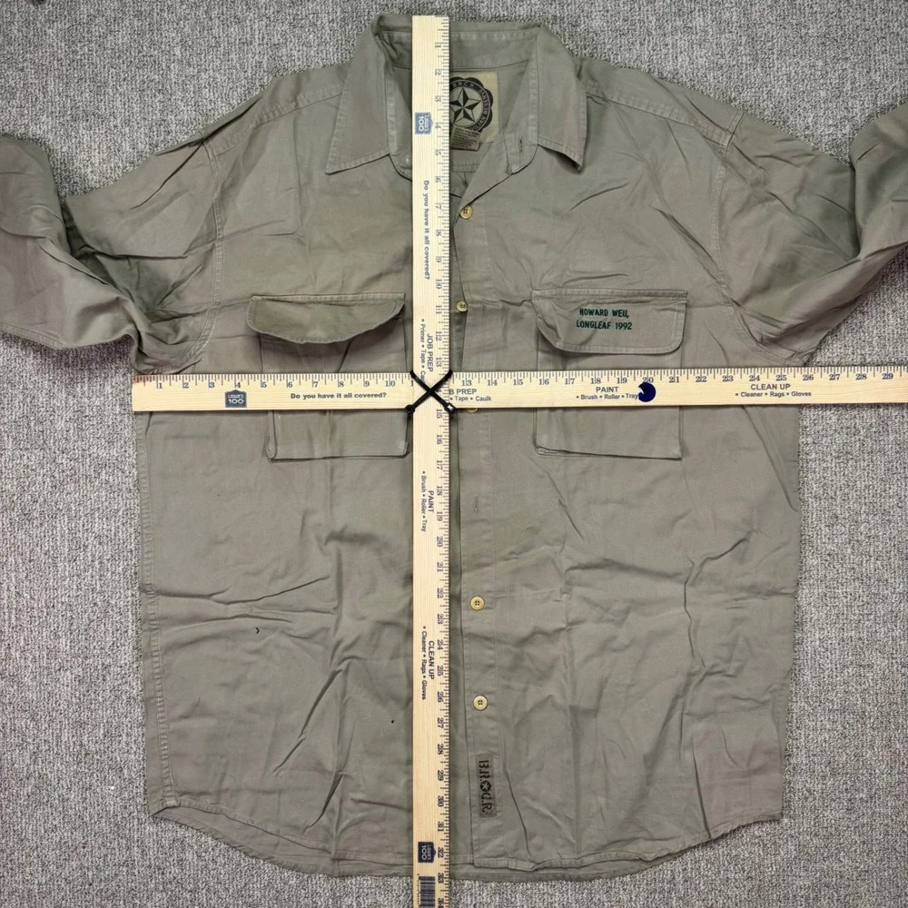 Vintage Banana Republic B.R.C.R. Civilian Reserve Khaki Safari Shirt Large